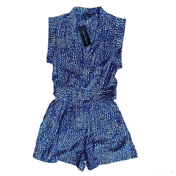 French Connection Angela Animal Jumpsuit Romper 0/2 NWT - Picture 5 of 10